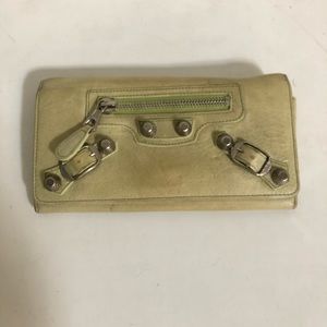 Balenciaga mint green wallet